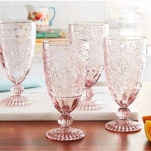 COPY - Pioneer Woman Amelia Rose Tea Goblets SET OF 4